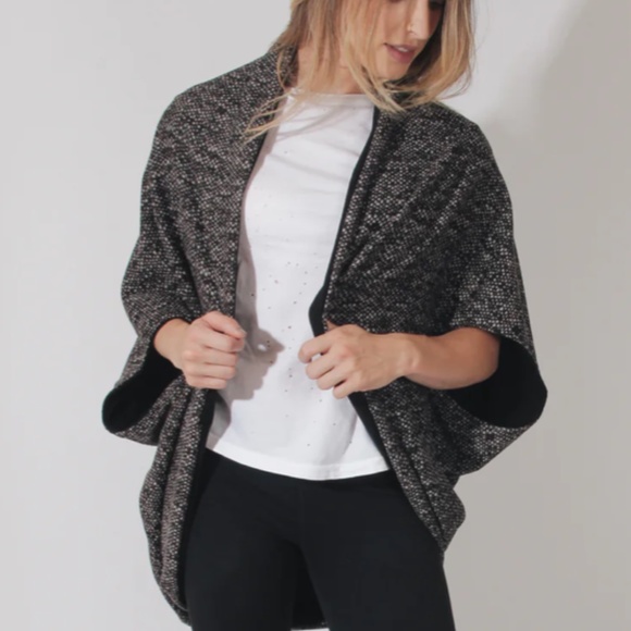 Bodhi Swag Sweaters - Bodhi Swag Logan Cocoon Boho Cardigan sweater longline shrug wrap black